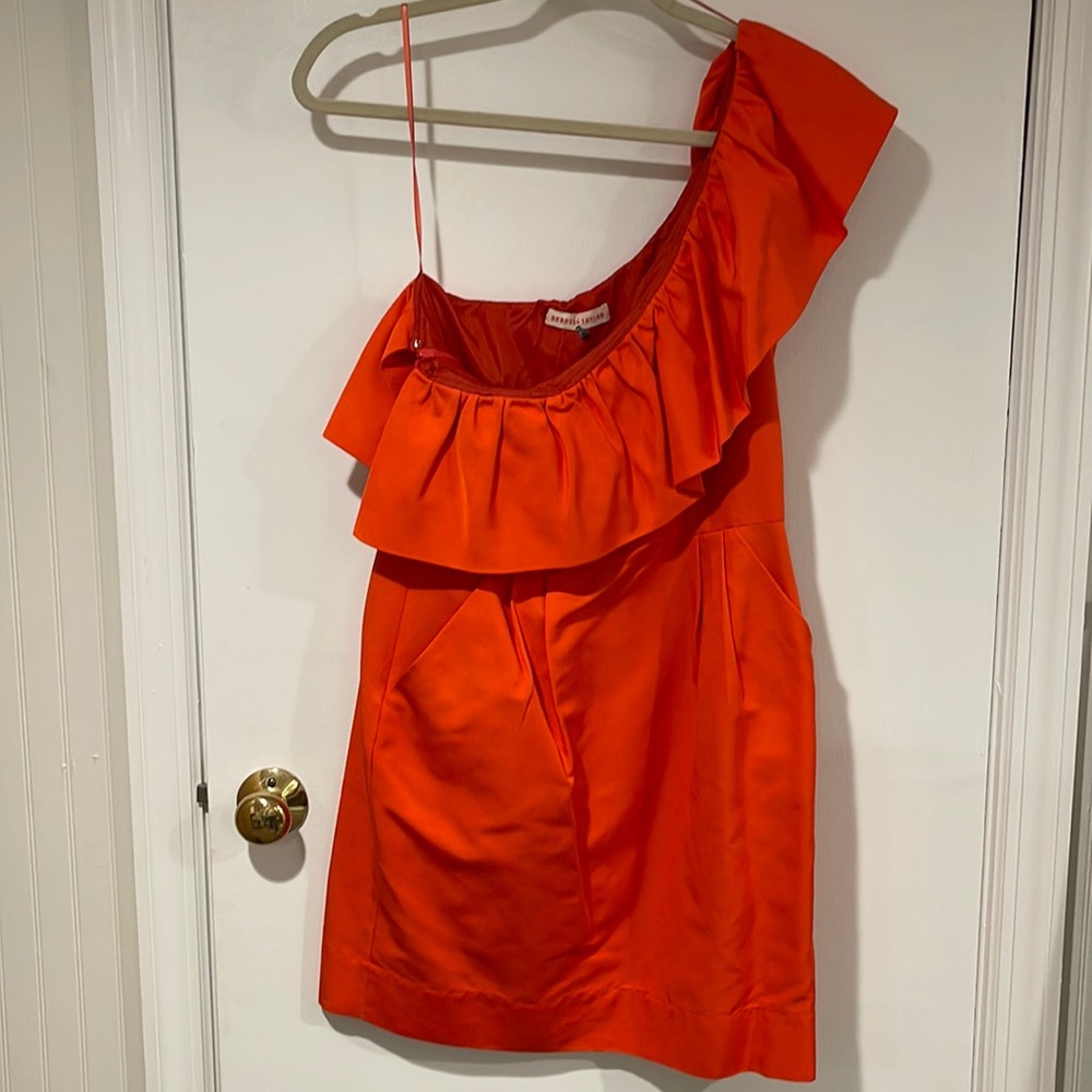 Rebecca Taylor Coral One Shoulder Dress